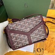 Goyard Minaudiere Coated Dark Red Canvas Bag  - 4