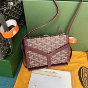 Goyard Minaudiere Coated Dark Red Canvas Bag  - 3