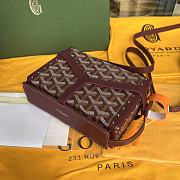 Goyard Minaudiere Coated Dark Red Canvas Bag  - 2