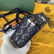 Goyard Minaudiere Coated Blue Canvas Bag - 3