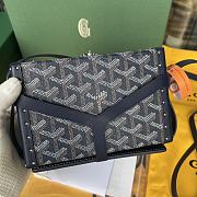 Goyard Minaudiere Coated Blue Canvas Bag - 2