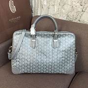 Goyard Ambassade PM document case grey leather bag - 3