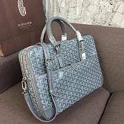 Goyard Ambassade PM document case grey leather bag - 6