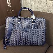 Goyard Ambassade PM document case blue leather bag - 1