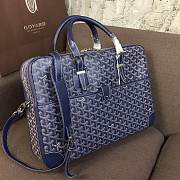 Goyard Ambassade PM document case blue leather bag - 4