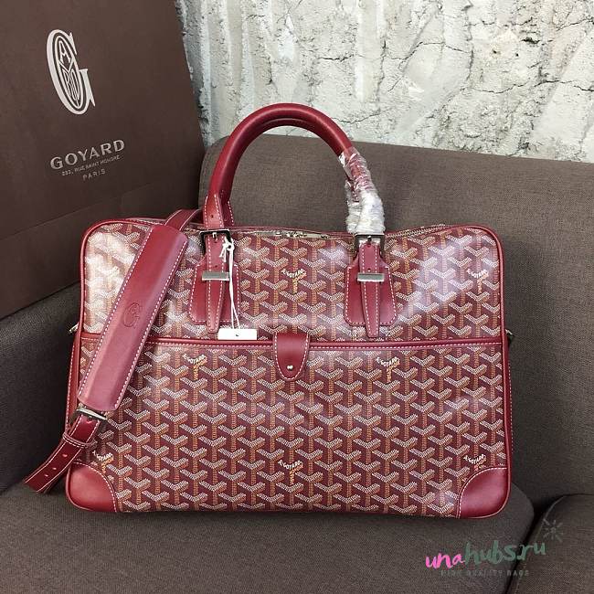 Goyard Ambassade PM document case red leather bag - 1