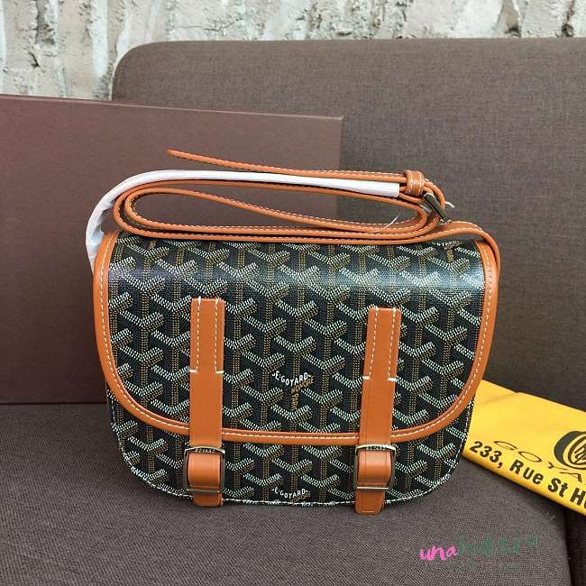 Goyard Belvedere PM Brown Leather Bag - 1