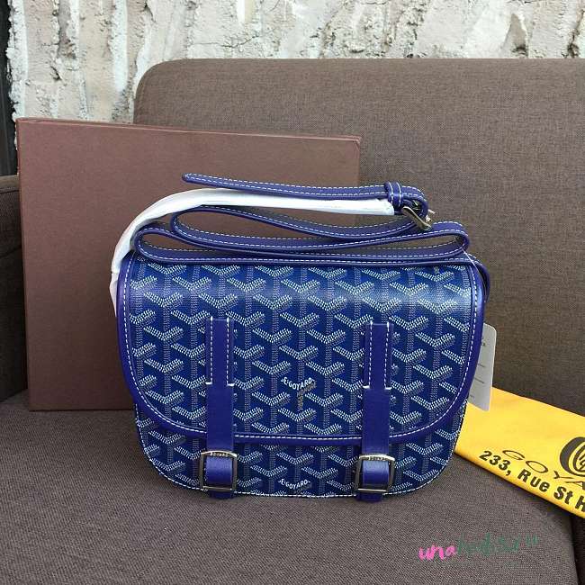 Goyard Belvedere PM Blue Leather Bag - 1