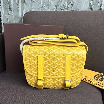 Goyard Belvedere PM Yellow Leather Bag