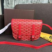 Goyard Belvedere PM Red Leather Bag - 1