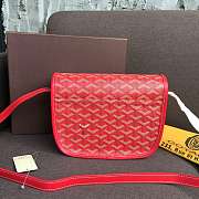 Goyard Belvedere PM Red Leather Bag - 4