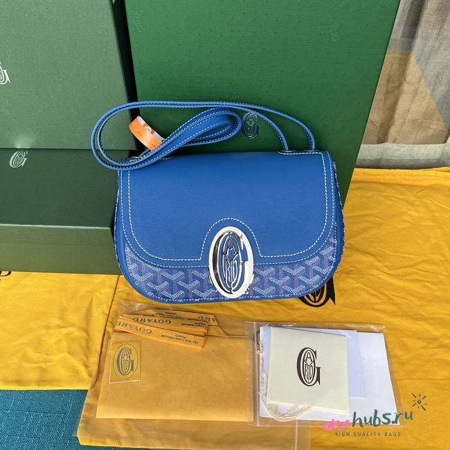 Goyard 233 Blue Shoulder HandBag - 1