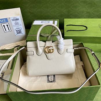 Gucci Dahlia white leather shoulder bag