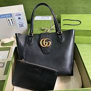 Gucci Dahlia Medium Tote Double G Black Bag - 1