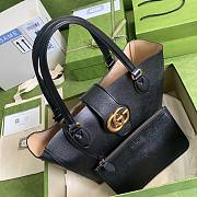 Gucci Dahlia Medium Tote Double G Black Bag - 5