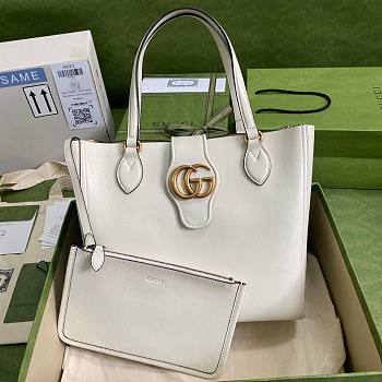 Gucci Dahlia Medium Tote Double G White Bag