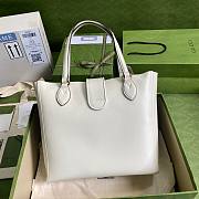 Gucci Dahlia Medium Tote Double G White Bag - 5