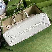 Gucci Dahlia Medium Tote Double G White Bag - 3