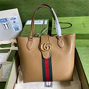 Gucci Dahlia Medium Tote Double G Brown Bag - 1