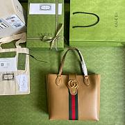 Gucci Dahlia Medium Tote Double G Brown Bag - 3