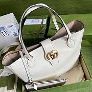 Gucci Dahlia Large Tote Double G White Bag - 6