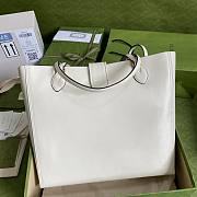 Gucci Dahlia Large Tote Double G White Bag - 5