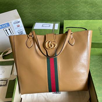 Gucci Dahlia Large Tote Double G Brown Bag