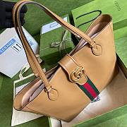 Gucci Dahlia Large Tote Double G Brown Bag - 4