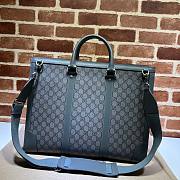 Gucci Ophidia large tote gray leather bag - 2