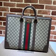 Gucci Ophidia large tote brown leather bag - 1