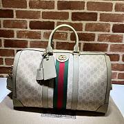 Gucci Savoy large duffle gray & beige bag - 1