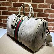 Gucci Savoy large duffle gray & beige bag - 4