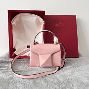 Valentino Garavani One Stud light pink mini tote bag - 1