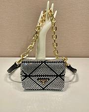 Prada Satin crystals black mini bag - 1