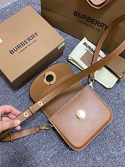 BURBERRY Leather Elizabeth Cross-Body Brown Bag - 2