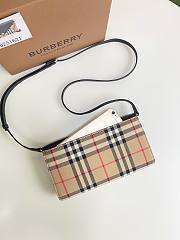 Burberry vintage check detachable strap wallet - 6