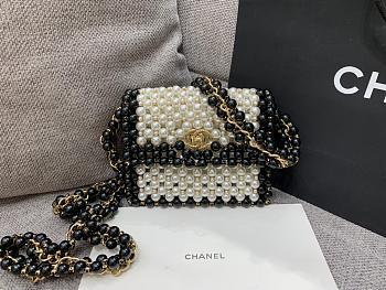 Chanel spring pearls clutch
