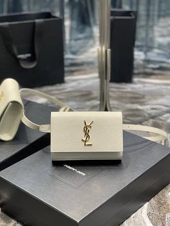 YSL White Belt bag