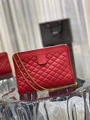 YSL Vitoirie Baby red leather Clutch - 4