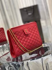 YSL Vitoirie Baby red leather Clutch - 5