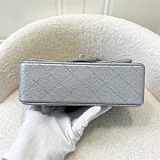 Chanel CF mini silver caviar handle bag - 2