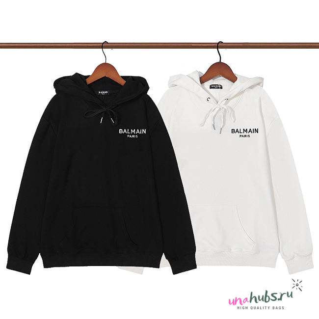 Balmain embroidery letters hoodie - 1