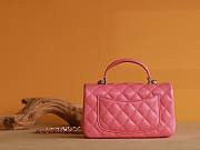 Chanel Top Handle gold hardware pink lambskin mini bag - 4