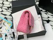 Chanel 22 tweed classic pink flap bag 25cm - 4