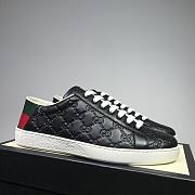 Gucci Black Ace Logo Embossed Women/ Men Sneakers - 2