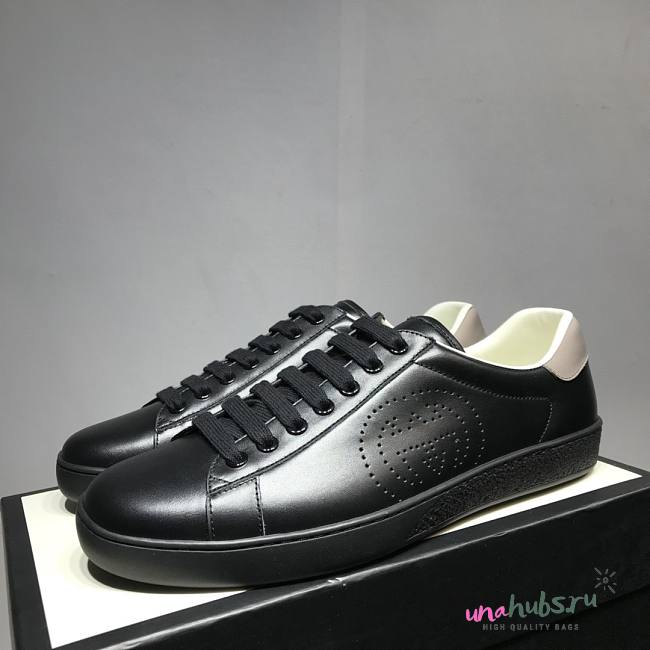 Gucci Black Ace Embossed Women/ Men Sneakers - 1