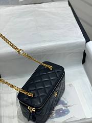 Chanel 22B mini vanity black lambskin pearl strap bag - 4