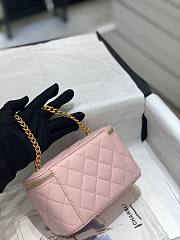 Chanel 22B mini vanity pink lambskin pearl strap bag - 5