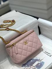 Chanel 22B mini vanity pink lambskin pearl strap bag - 6