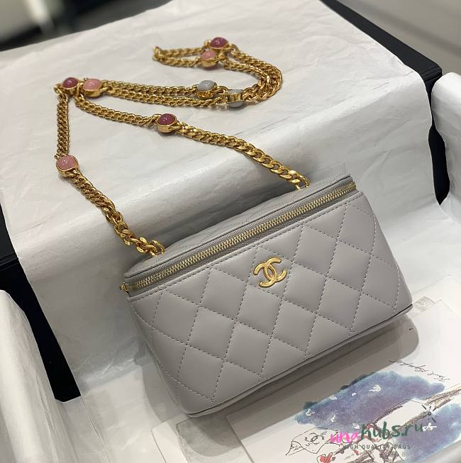 Chanel 22B mini vanity lambskin pearl strap bag - 1